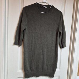 Vince 100% Cashmere Sweater Olive Green Size S Soft Luxe Minimalist